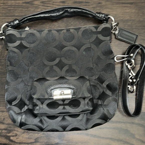 Coach Kristin Op Art Signature Hobo Handbag - Picture 6 of 11